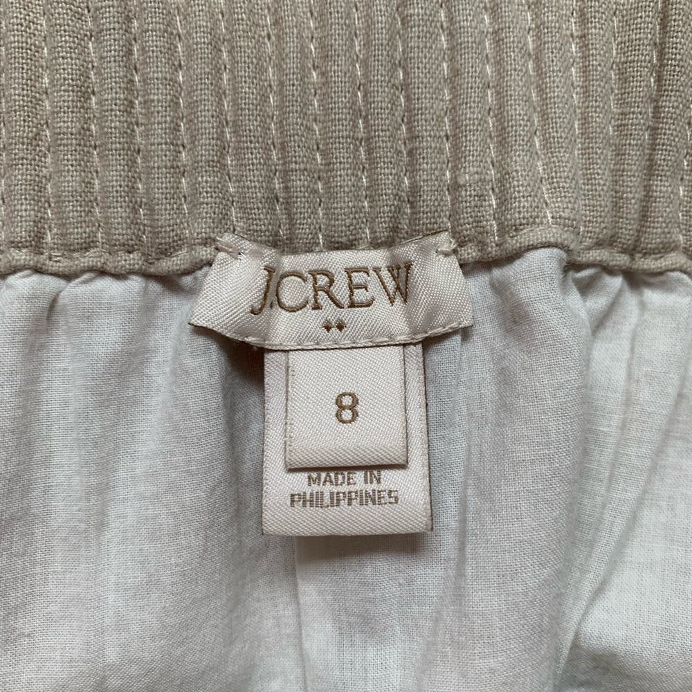 J. Crew Tan City Mini Linen Elastic Waist Skirt - Picture 6 of 10